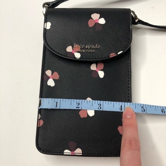 RARE Kate Spade Cameron Dusk Buds Floral Dusty Pink Flap Phone Crossbody Bag - Picture 15 of 16